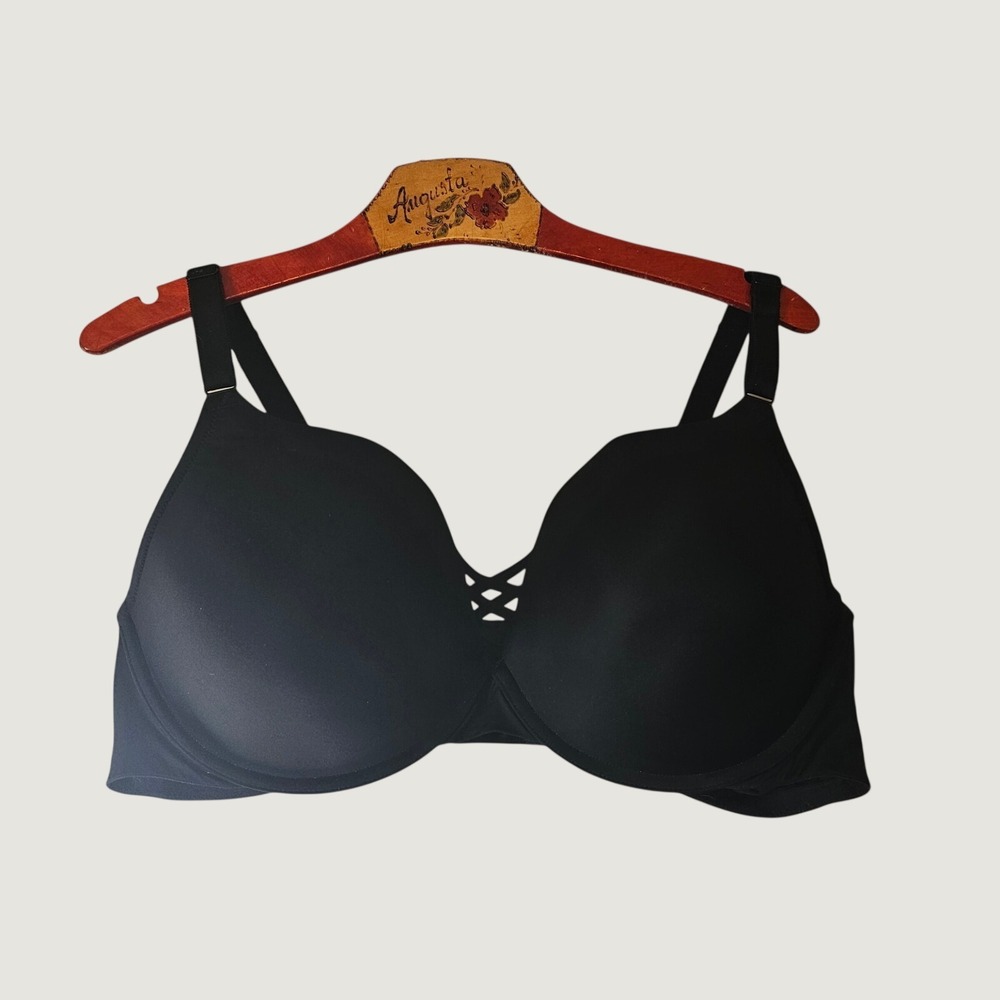 Torrid Curve Black 360 Back Smoothing Push-Up Plunge Bra 44DD